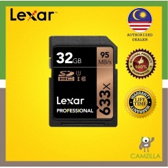  Lexar 32GB Professional 633x SDXC UHS-I Memory Card
